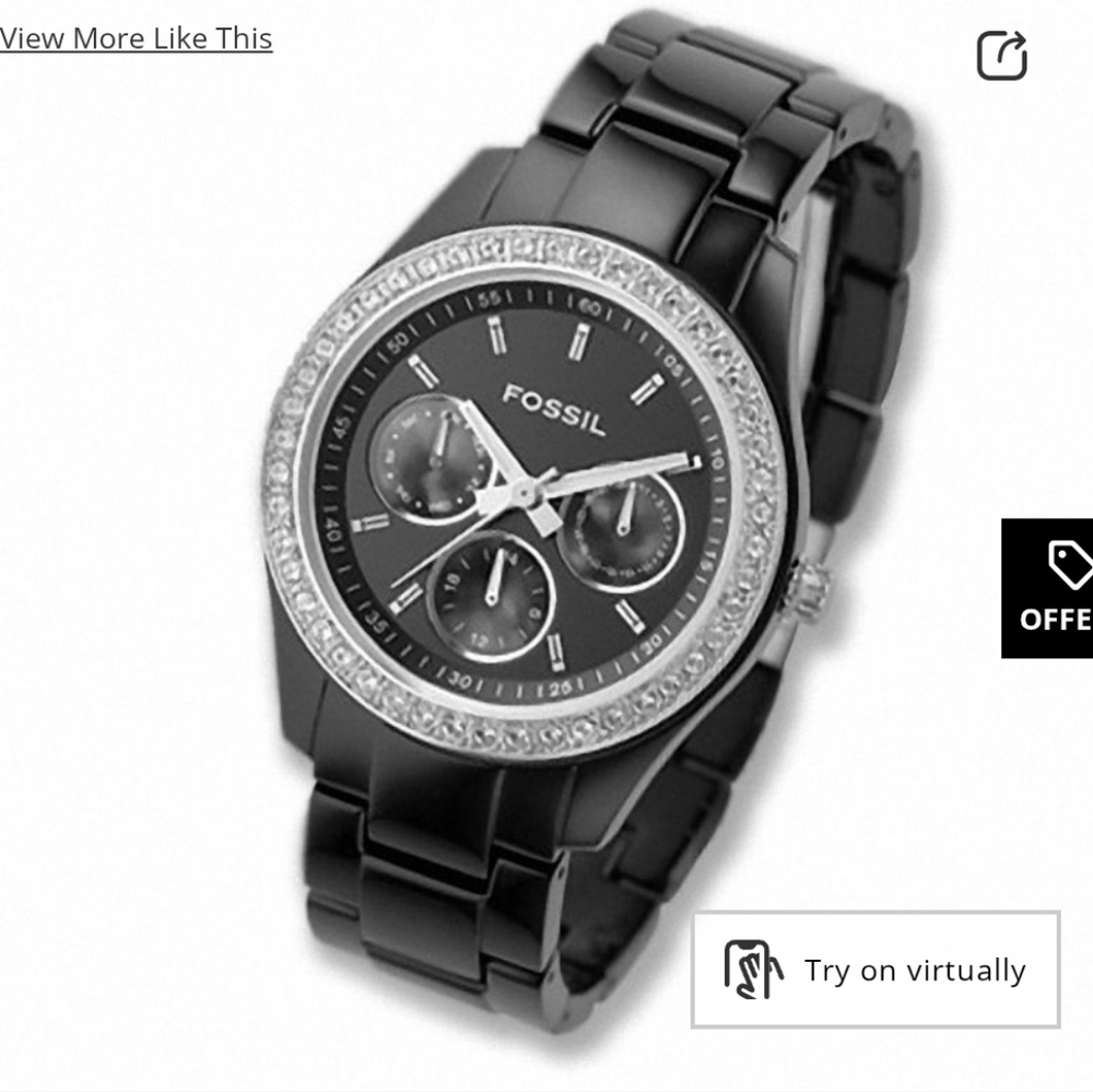 Fossil Black and Silver Watch